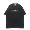 Vetements Rozmiar XS 2SS Wielokolorowy T-shirt z Kryształowym Logo Ue52Tr510B Koszulka Unisex