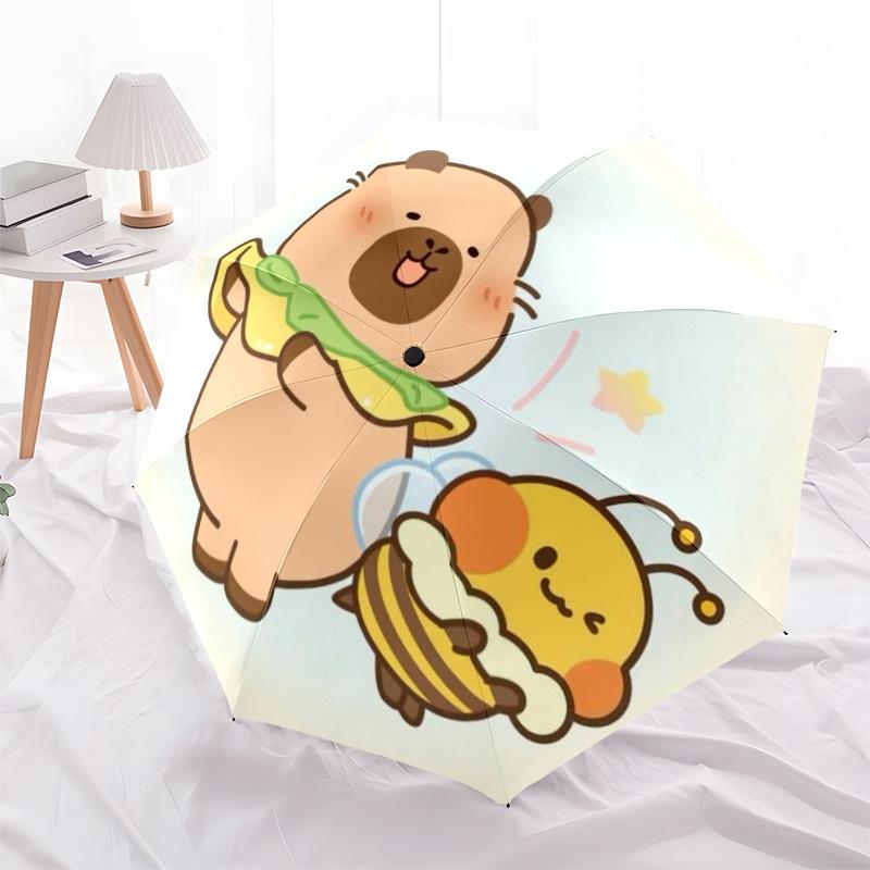 1pc Capybara, Bee Umbrella - Portable Home Essential, Durable Iron Frame with Rod Structure, Fashion Lovers Yy250910064
