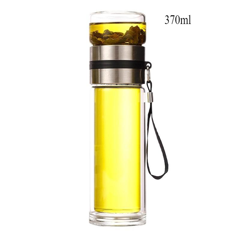 

Стеклянная чашка для чая 500 мл Двухслойная чашка для чая с портативной ручкой, Герметичная дорожная чашка, Разделитель воды, Чайник, Легко чистить One Size