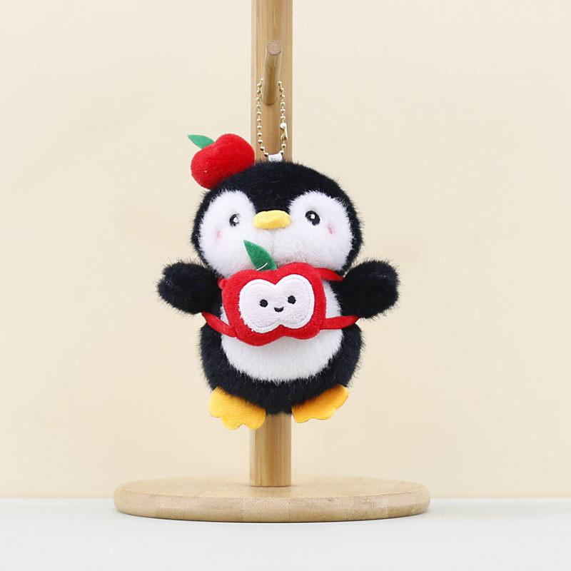 Cute Animal Penguin Plush Toy Keychain With Pp Cotton Filling For Idea Gift