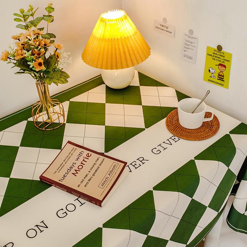 Small Fresh Student Flannel Tablecloth Desk Bedside Table Coffee Table Cover Cloth Photo Background Picnic Cloth