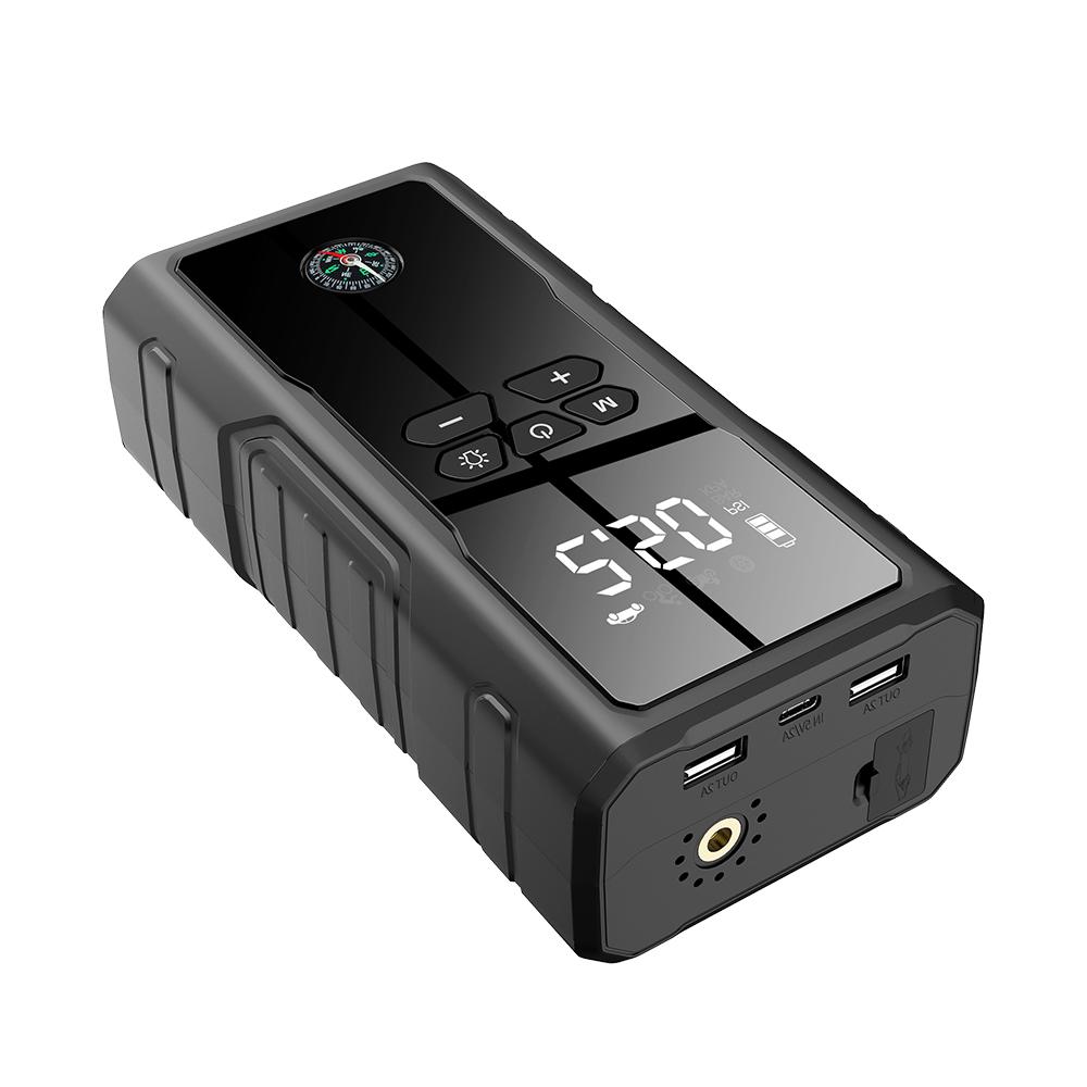 Portable Air Compressor, Cordless Electric Tire Inflator, 8000mAh 1000A Jump Starter and Air Pump