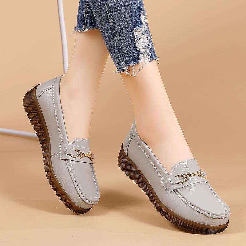 Pennyloafer aus PU-Leder für Damen, klassische Mokassins, lässig, zum Reinschlüpfen, bequem, leicht, zum Gehen, Fahren, Bootfahren, Loafer-Schuhe für Damen
