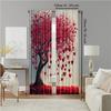 Set Of 2 Versatile Polyester Transparent Curtains Home Decoration Valentine Use Bedrooms Living Rooms Curtain For Area Made
