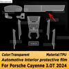 Per Porsche Cayenne 2024 Pannello Navigazione Schermo Interno Automobilistico Pellicola Protettiva in TPU Copertura Adesivo Antigraffio