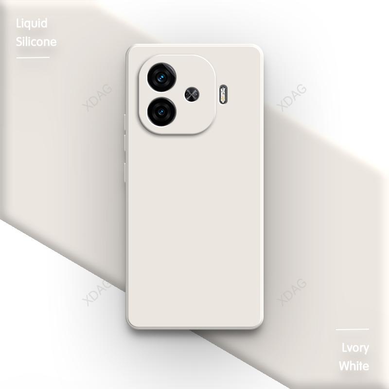 Etui Coque Candy Color do VIVO iQOO Z9 Turbo Z9X 5G Ochrona obiektywu Kwadratowy płynny silikonowy miękki pokrowiec tylny Akcesoria