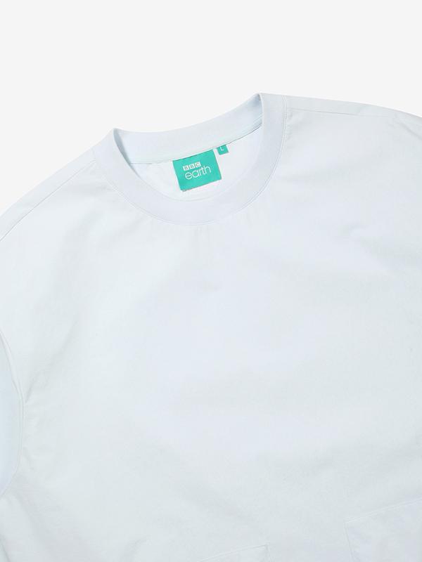 BBC EARTH Ripstop Woven Sweatshirt_Light Blue