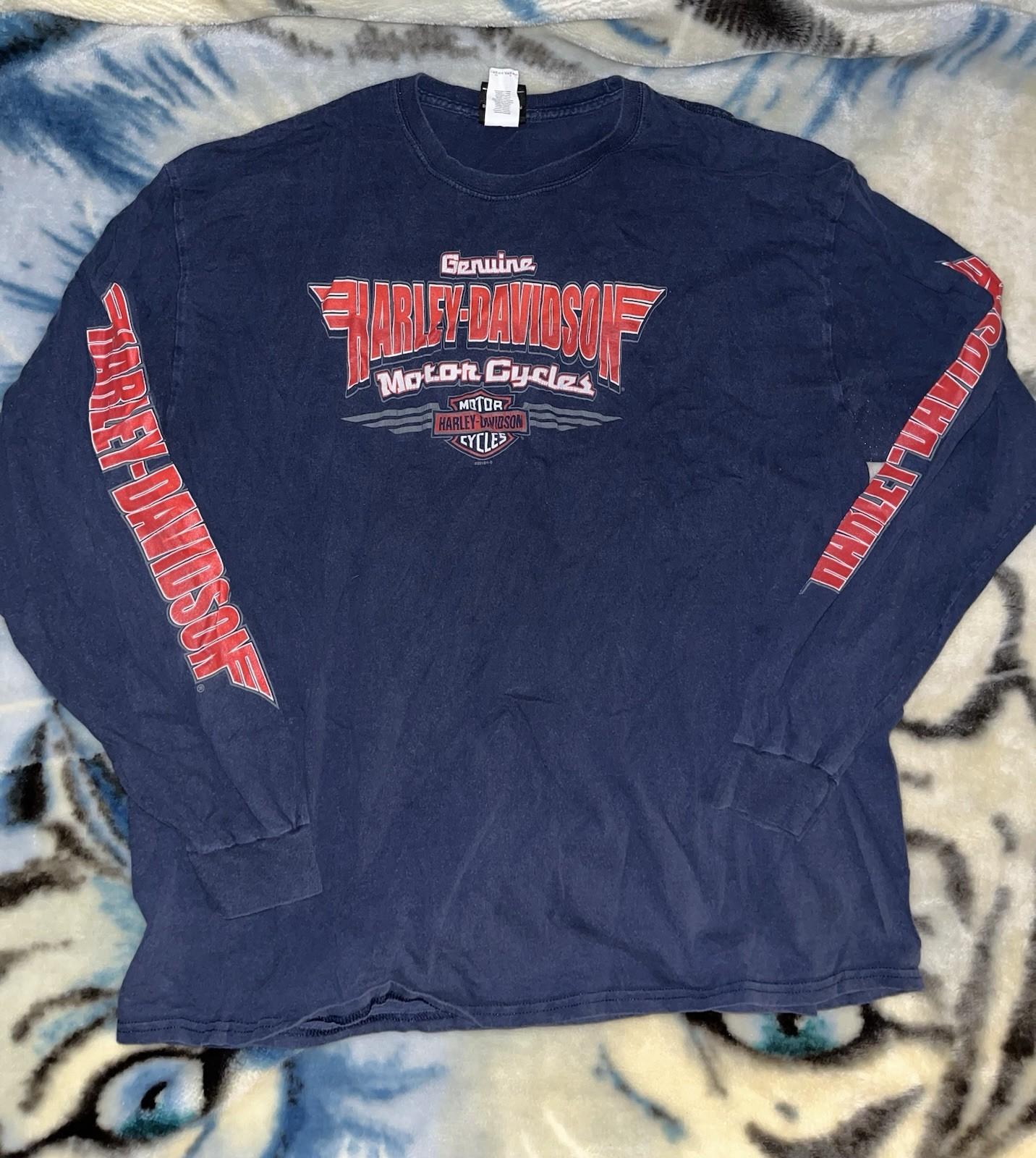 y2k harley davidson orlando Long Sleeve Graphic Biker Motorcycle Shirt XXXL