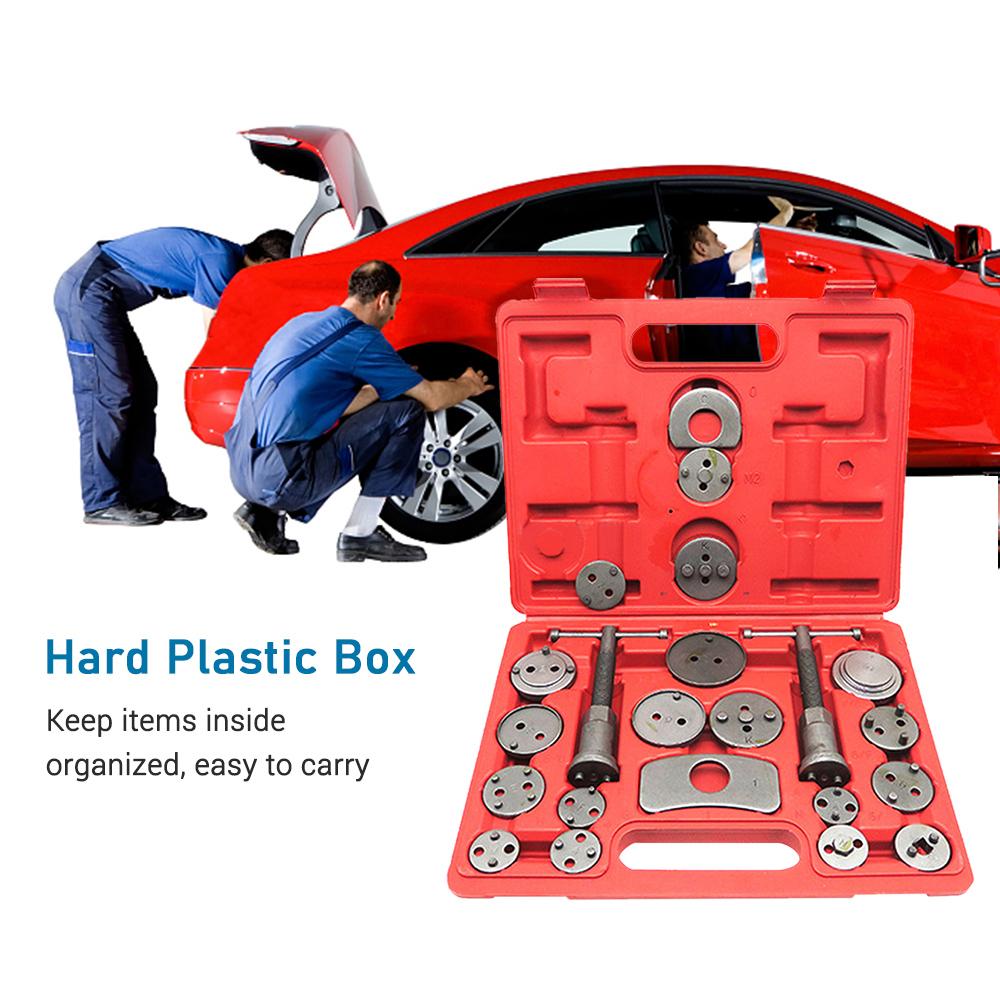 22 PCS Disc Brake Pad Piston Caliper Heavy Duty Brake Piston Compressor Rewind Tool Brake Pad Replacement Tool for