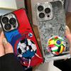 Football Soccer Ball Design Plating Phone Case For Xiaomi Poco X5 X6 X7 X8 Pro Max F8 Ultra F7 M8 M7 M5S Redmi 15C 15 14C 13C 13