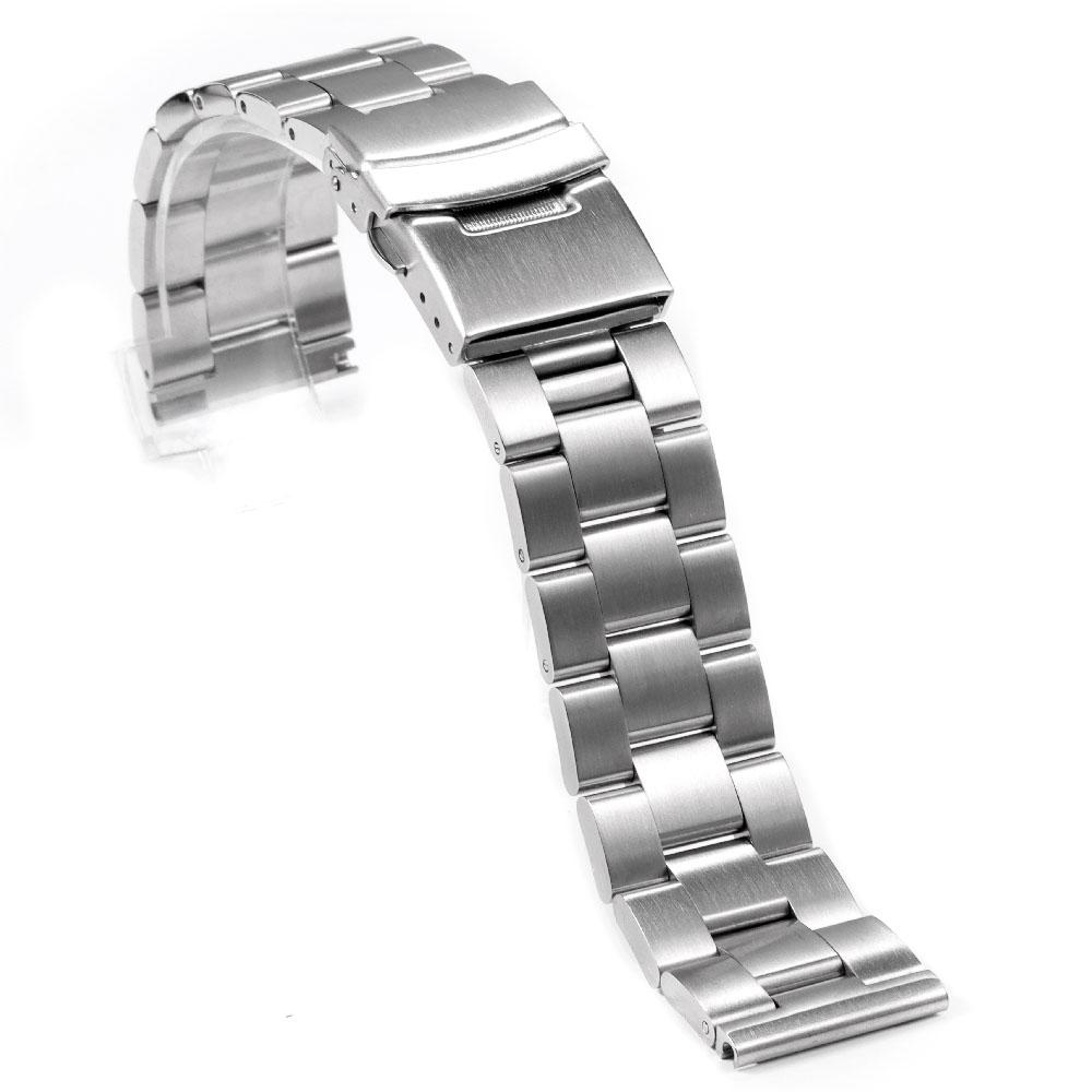 Arc Flat End Solid Stainless Steel Watchband for Tissot Folding Clasp Strap 18mm 20mm 22mm 24mm Universal Wristband Men Belt