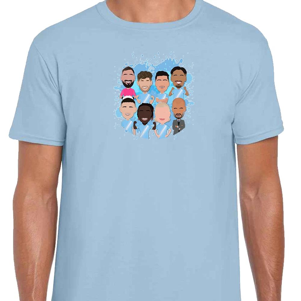 Man City 2025-26 Vector Heroes Adult T-Shirt Tee S-XXXL City Fans T-Shirt 2XL