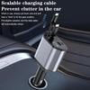 3.0 Car Charger Adapter 4 Port  Charging Socket Volt Display 120W Cigarette Lighter Scalable Quick For Phone IPad