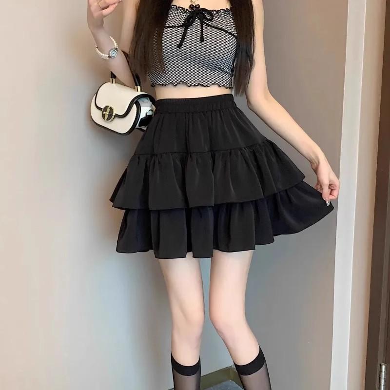 Женская белая мини-юбка А-силуэта в балетном стиле - Летний стиль принцессы L