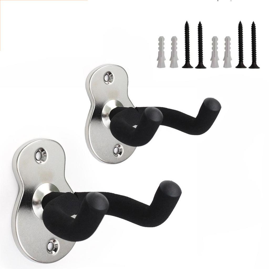 2er-Pack Gitarren-Wandhalterung, Ukulele-Hakenhalter Ständer Gitarrenhaken Haken für Akustik-Elektro-Bassgitarren und Ukulele