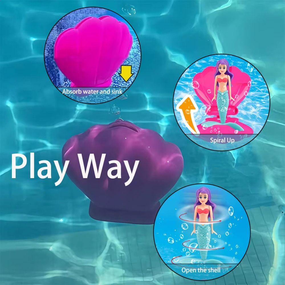 Princess Floats Floating Shell Mermaid Rising Design Mermaid Pool Toy Mermaid Dive Toys  Bath Toys