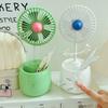Standing Desktop Mini Fan Rechargeable USB With Touch Button Control 3 Speed Wind Control Cool Lighting Fans For Home