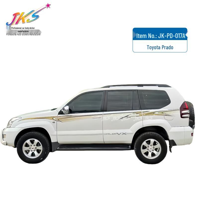 Toyota Prado Body Stripes, 2003-2009 Decals for Car Waist Decoration