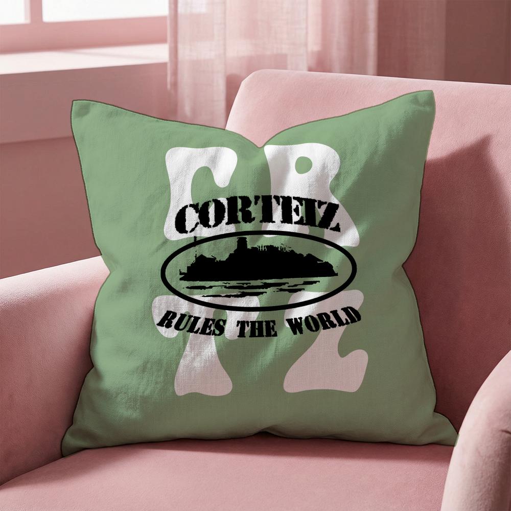 R-Rules The Worlds Cushion Cover Multi-Scene Pillow Cover for Home & Car - Reversible, Soft & Durable for Daily Use