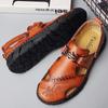 Men's Summer Sandals Leather Sandals Beach Slippers Flat Shoes Outdoor Shoes Loafers Plus Size 38-50