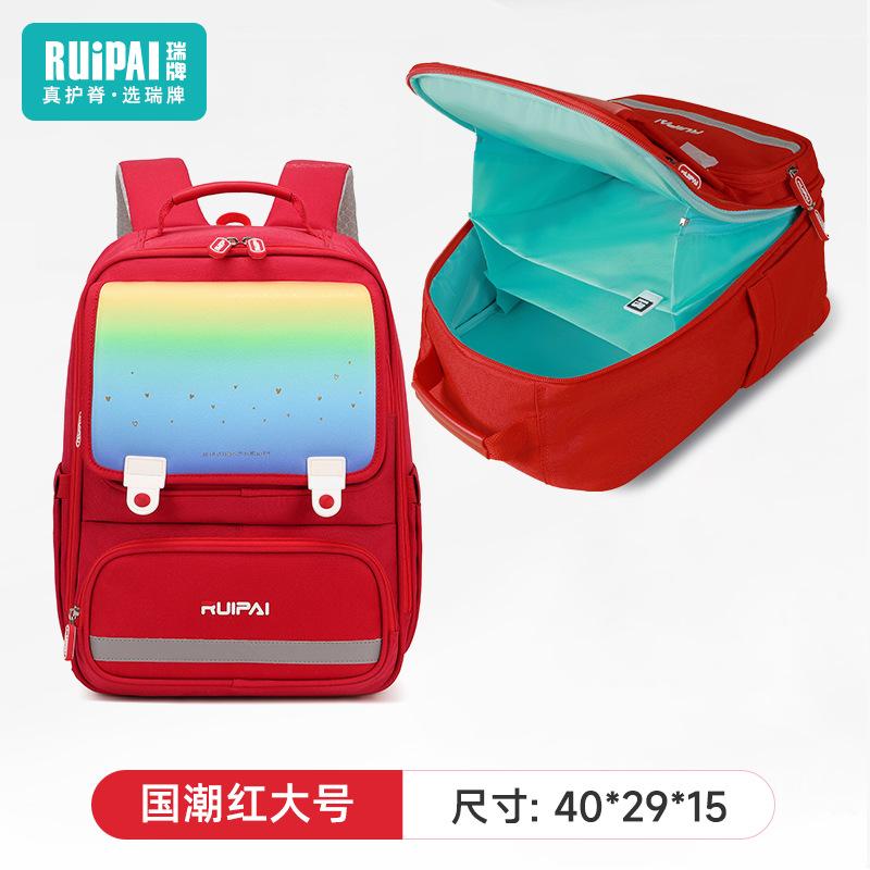 Children's Spine Protection Schoolbag Cartoon Burden Reduction Large Capacity Multi-compartment Schoolbag for Primary School Students