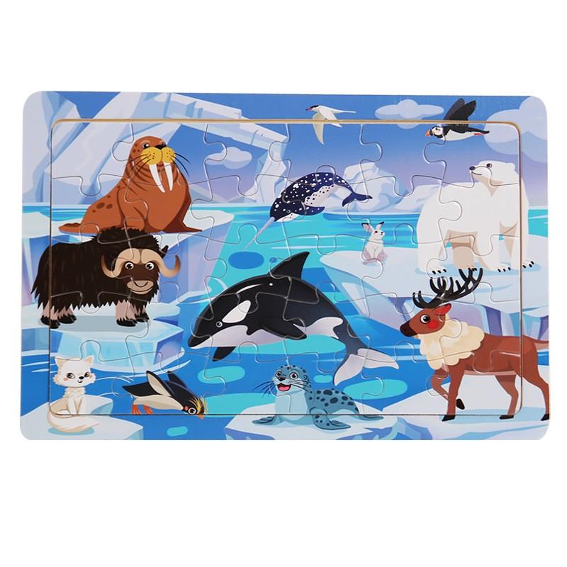 

Puzzle For Toddlers: Cartoon Animals And Vehicles Flat Puzzle, Early Education Toy For Babies Development One Size