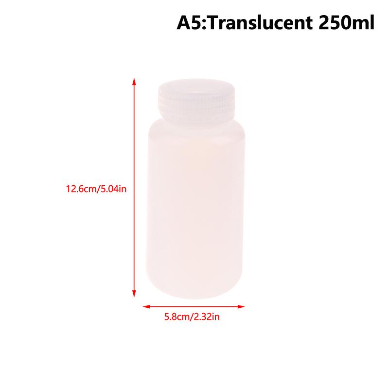 1 stk. 10 ml-1000 ml Plast HDPE Tomme Forseglede Flasker Pilleglas Tablet Kapsel Fast Pulver Bærbare Beholdere