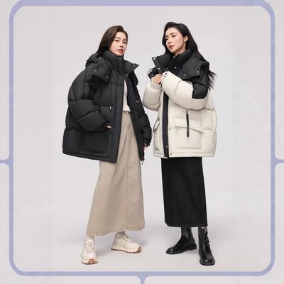 Winter New Down Cotton Clothes Short Thickened Niche Color Matching Hooded Jacket Cotton Clothes Tide