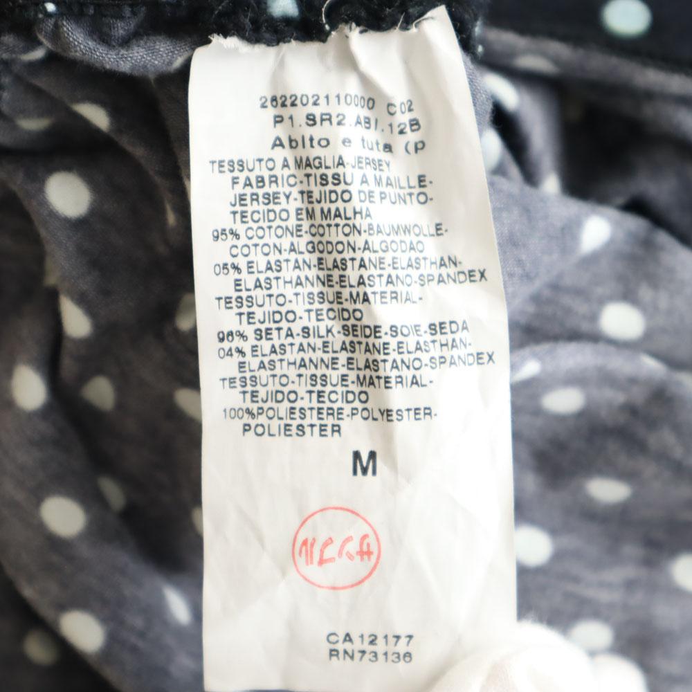 Sportmax Made In Italy Dot Pattern One Piece M Charcoal Black Polka Dot Women Used