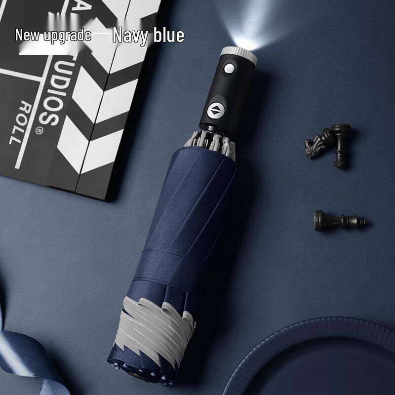 Xu Qing Fully Automatic Reverse LED Umbrella with Reflective Strip