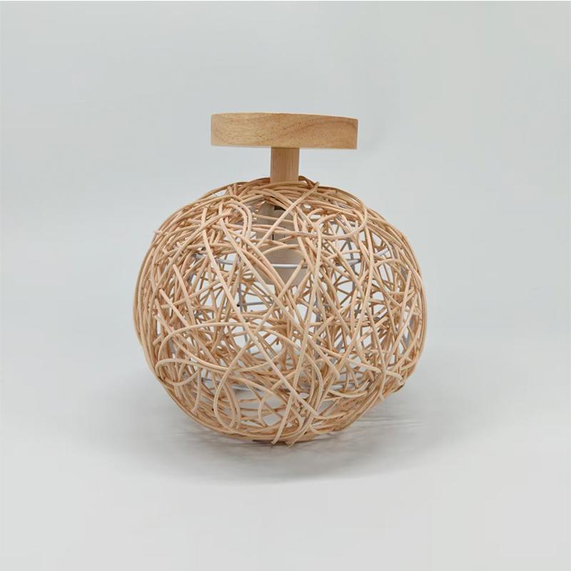 Creative Handmade Bamboo Woven Ceiling Light Simple Lampshade Living Room Dining Room Kitchen Decoration Lighting