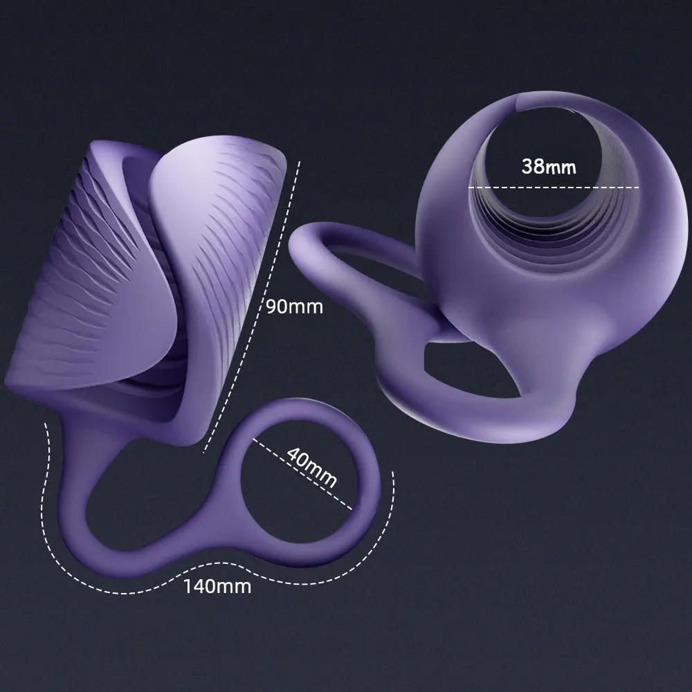 Glans Stimulator Massager Penis Delay Exerciser Adjustable Male Masturbator Vibration Equipment Sex Toys Adult Goods For Men
