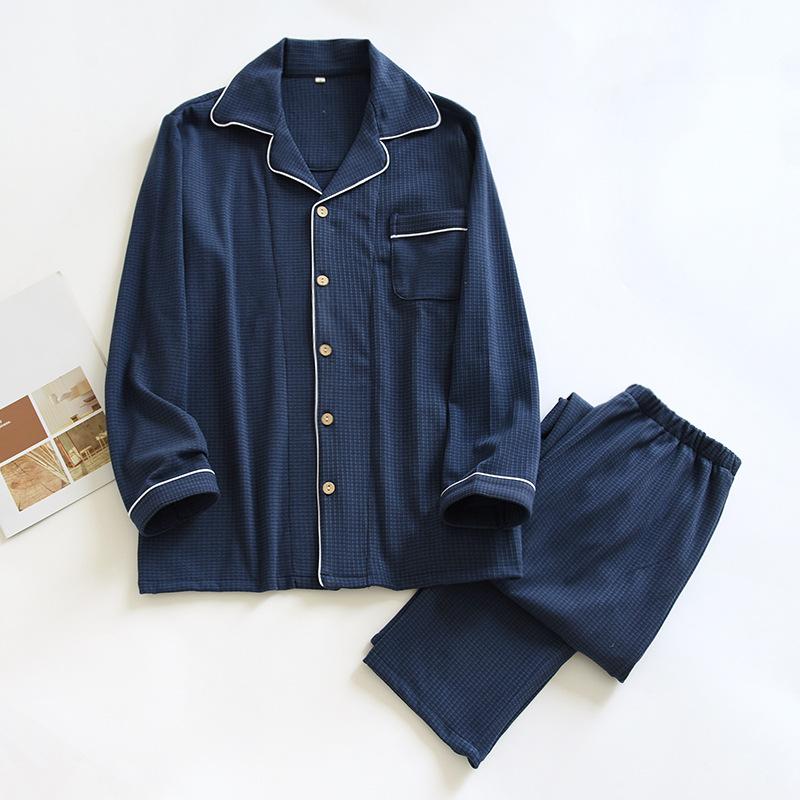 Latest Autumn and Winter Couple Pajama Collection Mens and Womens Long Sleeve Plaid Two Piece German Velvet Warm Home Fur