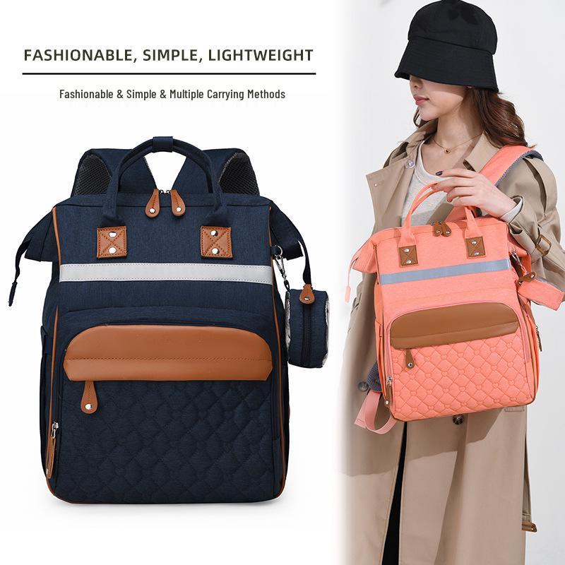 2024 High-End Winter Mommy Backpack: Wet & Dry Separation, Large Capacity, Double Shoulder, Perfect for Outings with Baby.