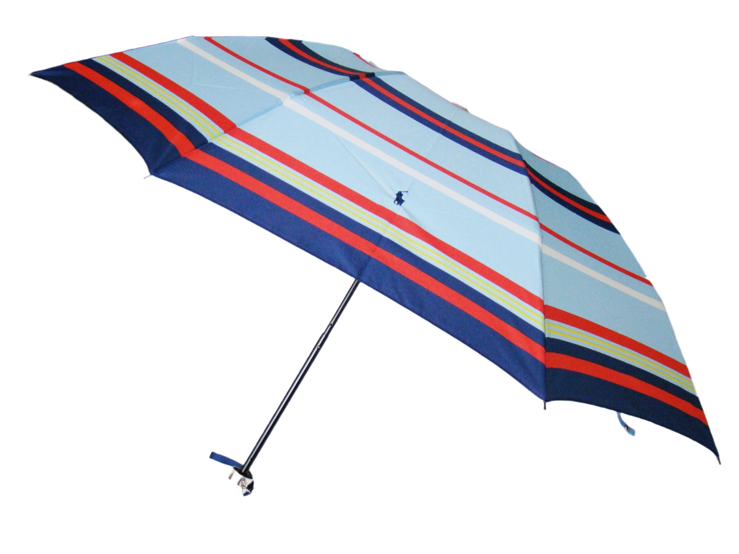 

Ralph POLO RALPH LAUREN Folding Umbrella with Rain Sax Blue [Polo Lauren] Multi-stripe One-Point Logo, Umbrella, синій