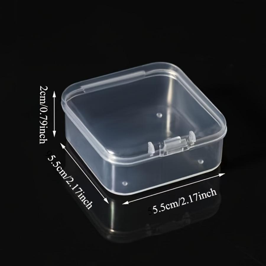 A Transparent Square Makeup Box with a Lid - a Dustproof, Lightweight, Travel-Friendly Cosmetic Storage Case