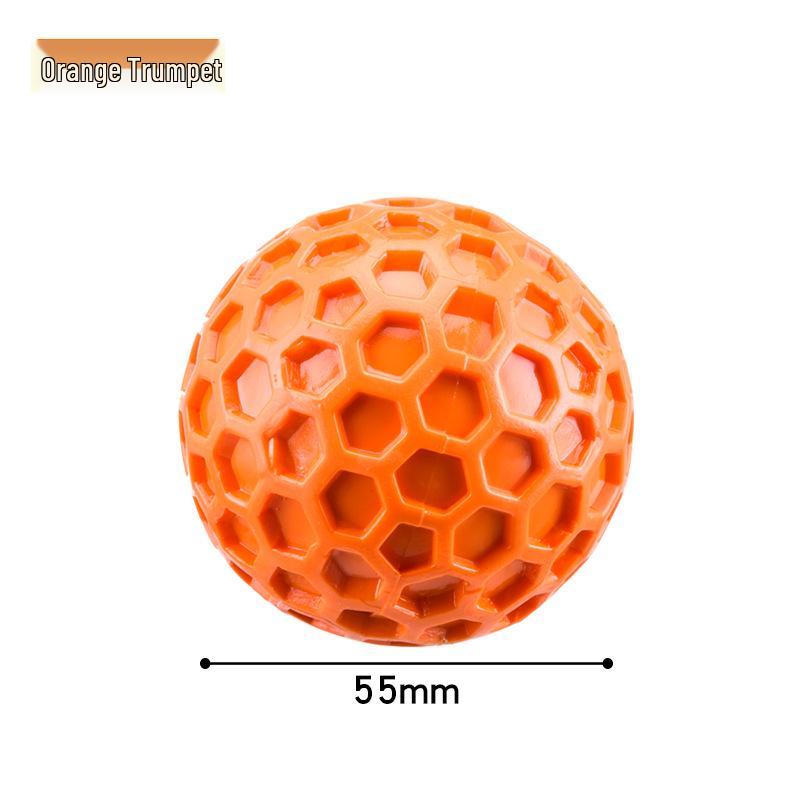 

Meianju Honeycomb Durable Rubber Sounding Ball - Bite-Resistant, Easy-Clean Pet Toy