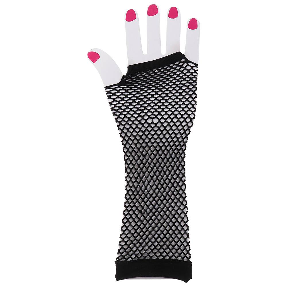 Women Lady Parties Fingerless Nightclub Fishing Net Gloves Long Glove Punk Glove Mesh Gloves