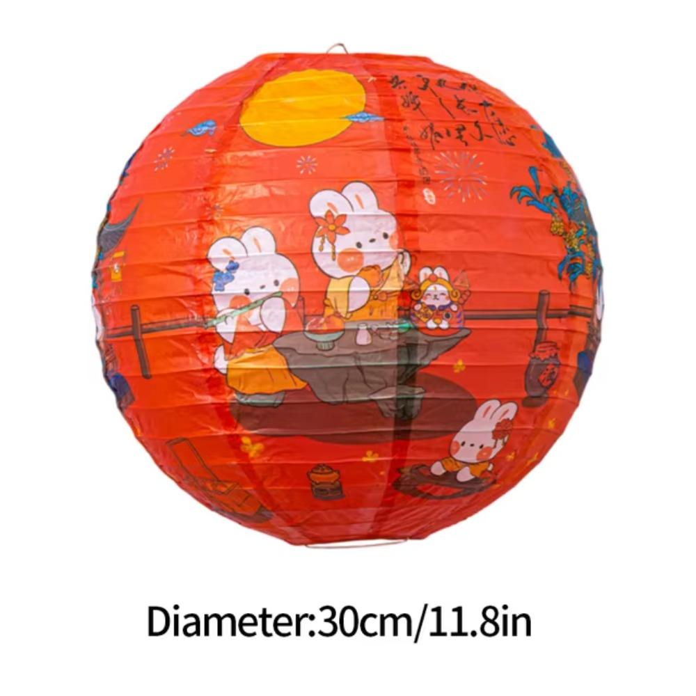 Traditional Festival Antique Lantern Luminous Round Paper Lantern  Lantern Festival