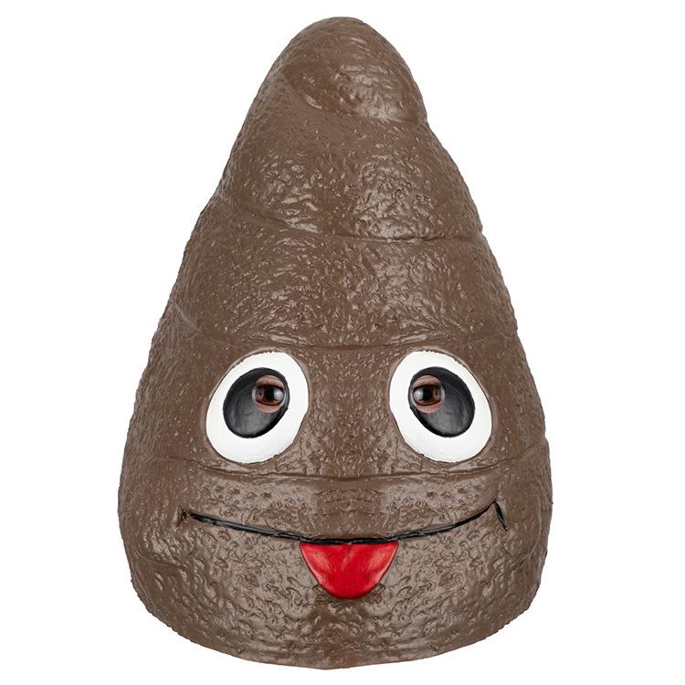 Halloween mask creative poop latex headgear funny Halloween mask for bar performances cos 40200