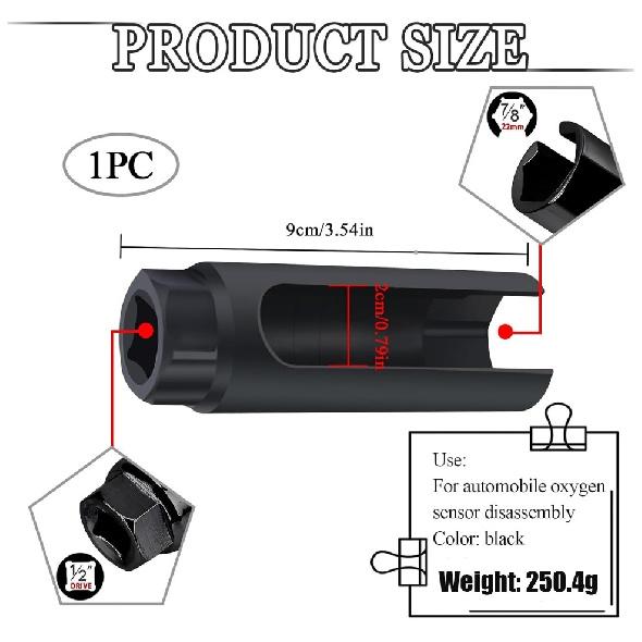 1/2" Drive Car Oxygen Sensor Socket Wrench Removal tallation Tool Universal*1 182401149462|