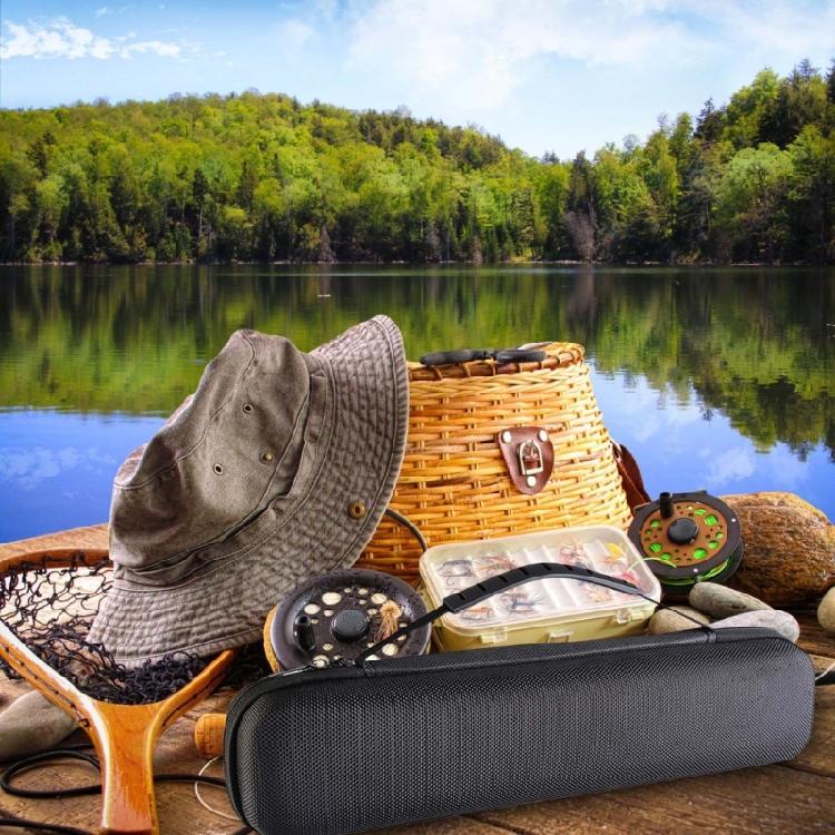 Outdoor Small Fishing Rod Storage Bag Shockproof Fishing Tackle Bag Reel Storage Case Fishing Rod Reel Organizers Bag