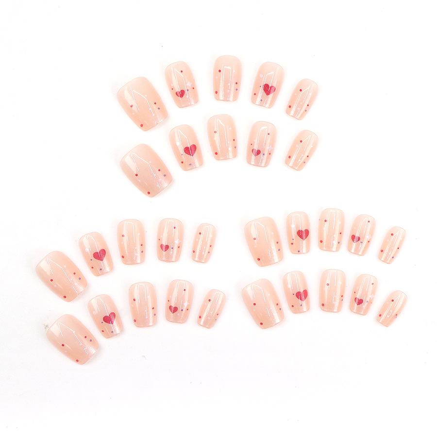 30 Pieces Temperament Unloading Stars Nail Art Pieces, Love Nails, Small Short T Fresh and Cute Nail Pieces, 30 Pieces Wear Nail