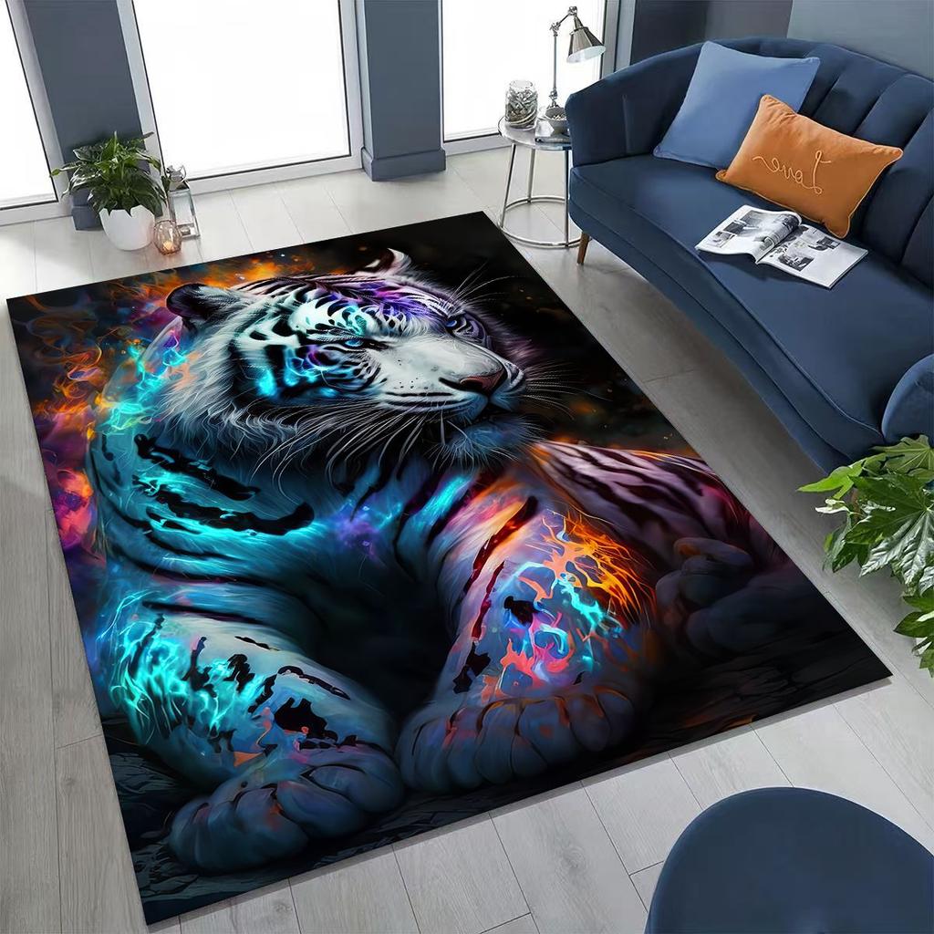 27 Style Wild Animal Tiger Beast Cartoon Rug for Bedroom Living Room Sofa Home Doormat Decor, Large Kid Play Non-slip Floor Mat