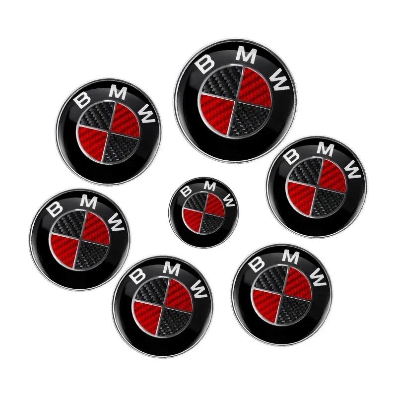 7pcs Front Hood Emblem Car 50th Anniversary Logo 82mm+Rear Badge 74mm+Wheel Hub Cap 68mm Decoration Cover Styling for BMW M