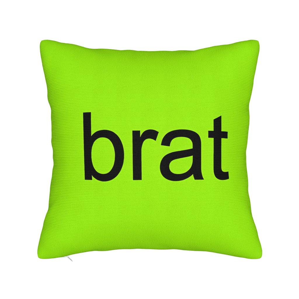 Charli Xcx Brat Pillow Case Comfy Pillow Cover For Office Car Home Decor Retro Trendy Cushion Cover