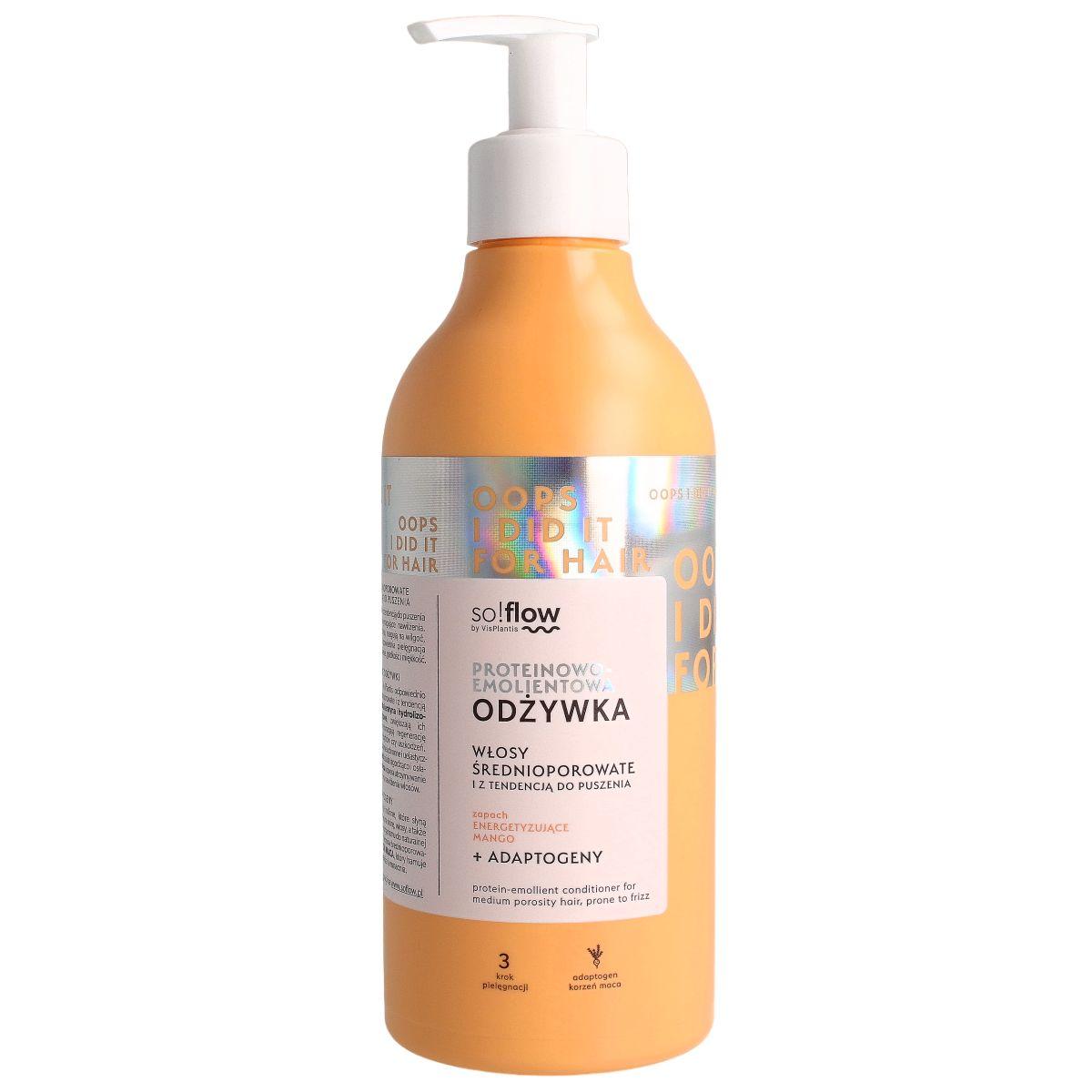 

So!Flow - Emolientowo-proteinowa odżywka do włosów średnioporowatych, 400ml