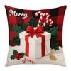 Christmas Tree Pattern Christmas Cushion Cover Plush Throw Pillow Cover  Holiday Decor
