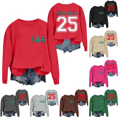 Christmas T-Shirts And Sweatshirts, Women'S Sweatshirts, Long-Sleeved Pullover Sweatshirts, Women'S Long-Sleeved Tops