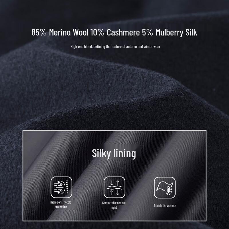 Shanshan Men's Silk & Cashmere Blend Business Casual Wool Jacket